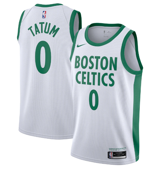 Men's Boston Celtics #0 Jayson Tatum White 2020/21 Swingman Stitched Basketball Jersey
